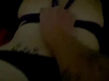 Coming home used 5 - creampie follada y tapón anal con arnés de cuerda usado