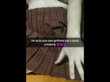 ¡Tu novia colegiala te engaña en un gangbang en una fiesta en casa! [Compilación de Snapchat cornudo]
