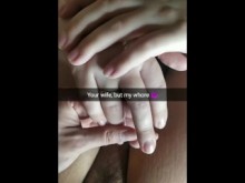 Sí, ella es tu esposa, ¡pero al mismo tiempo es mi puta sucia! [Cornudo. Snapchat]