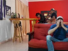 Partido de fútbol con cuernos