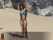 Chico negro está follando a una esposa caliente frente a su esposo en una playa nudista