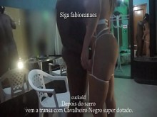 Travieso hotwife follando superdotado caballero negro, en frente de interracial cornudo bbc/extracto