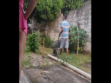 La perra esposa mostró su culo y cornudo filmando