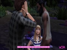TRÁILER Rubia teniendo sexo con Homeless delante de su novio