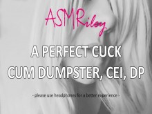 EroticAudio - Un contenedor de basura perfecto Cuck Cum, CEI, DP | ASMR Riley