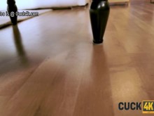 cuck4k. Marido, esposa pechugona teniendo sexo con su vecino y decide no molestarlos