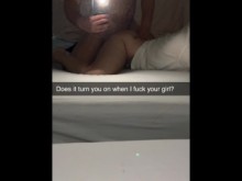 Novia infiel se folla a un chico después de salir por la noche Snapchat Cornudo