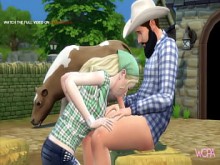 TRÁILER&rsqb; Follando a la esposa de mi deudor beta que se escondió en su finca - Al aire libre con hermosa rubia