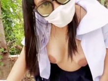 Pinay follada a escondidas en el cementerio