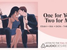 Swingers en casa | Trío MMF | Doble Penetración | MILF toma dos chicos | Audiodesires ASMR