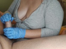 La mejor paja con guantes de látex. (vídeo completo) #20