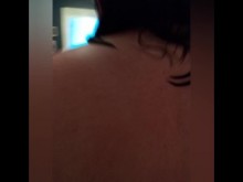 Provocando a los fans con mis agujeros sucios antes de la ducha