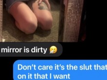 Foto de convo que le envié a mi marido de esta bbc con la que he estado hablando y él tiene que aceptarla.