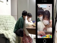 Me pregunto cuánto se revelará en la transmisión en vivo... La transmisión en vivo es muy agradable. Vídeo hentai japonés Amateur/NTR/Pechos grandes.