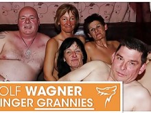 ¡Qué asco! ¡Viejos y feos swingers! ¡Las abuelas y los abuelos se divierten en un festival de sexo travieso! loboWagner