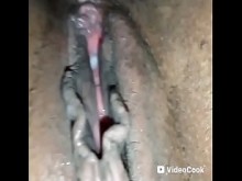 Creampie dos veces, estaba muy cachondo y vino dos veces en la vagina de la puta.