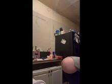 Pasos capturados en la cocina y disparó crudo sin cortar el verdadero 100 % casero 100 %