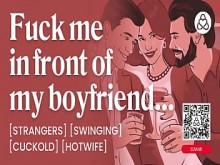 ASMR Audio Porn Primera Vez Trío de Hotwife en un Club de Swingers con Novio Cornudo - Historia de Audio Erótica