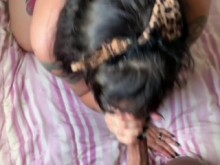 Milf Pawg le da a su marido cornudo una gran mamada