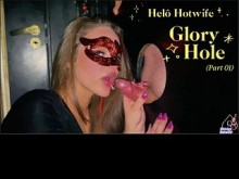 ESPOSA HACIENDO GLORY HOLE EN UN EXTRAÑO CON CORNUDO SOLO MIRANDO