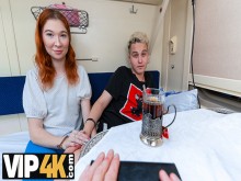 VIP4K. Nena joven anhelaba una follada anal y una mamada con un extraño. Sexo caliente con Mia Murkovski y An