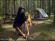 Esposa engaña a su marido follando con su jefe en el bosque