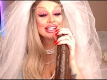 LoraFlower Rude BIMBO Trophy ESPOSA chupa BBC después de la BODA Cuckolding SPH