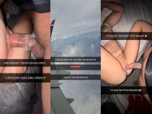 Esposa recibe una BBC gruesa de 7 pulgadas en el sofá ♠️ Marido cornudo mira EN VIVO en Snapchat desde un avión