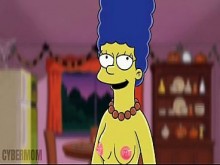 MEJOR recopilación de dibujos animados porno sobre Halloween 2025 de CYBERMOM. Parodia de Los Simpson. Parodia de terror. esposa infiel