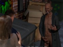 The East Block: Novio cornudo deja que un anciano sin hogar se masturbe con su novia en la calle