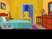 La Sra. Simpson, ama de casa casada, tiene sexo anal directamente en la cocina con un chico de la India