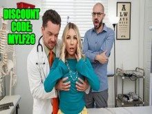 La esposa desesperada Bunny Madison es criada en secreto por su médico durante el examen