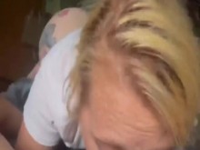 Blonde Pawg da una mamada descuidada y se la follan por el culo (ONLYFANS @blondie_dread)
