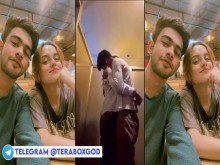 [censurado] Graba a una traviesa pareja universitaria besándose en el baño
