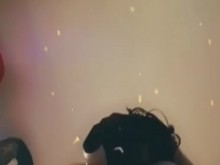 Trampa rubia sexy folla consolador anal con cuentas moradas Amatuer caliente