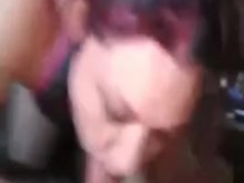 ¡Esposa gótica Sunshyne mamada profunda, corrida facial y creampie oral!