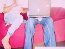 Sexo infiel indio. Marido esposa infiel y novia follando. Telugu habla sucio.