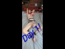 El propietario ata, juguetes y creampies Los inquilinos se putean en Snapchat. Día uno.