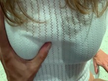 Gran mamada y follada anal en el baño justo antes de la fiesta