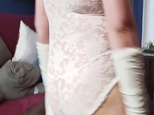 Striptease erótico y CALIENTE de la esposa - Agujeros abiertos