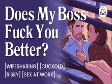 ASMR Audio Esposa porno se folla al jefe de su marido en el trabajo - Fantasía de esposa caliente cornuda - Historia de audio erótica
